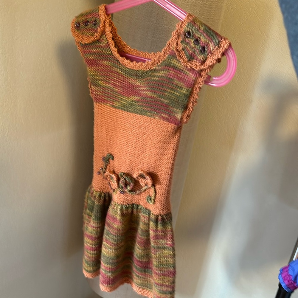 Handmade knitted 2T dress